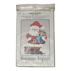 Vintage 1991 Winfield Santa & Dolly Wood Craft Pattern Workshoppe Originals